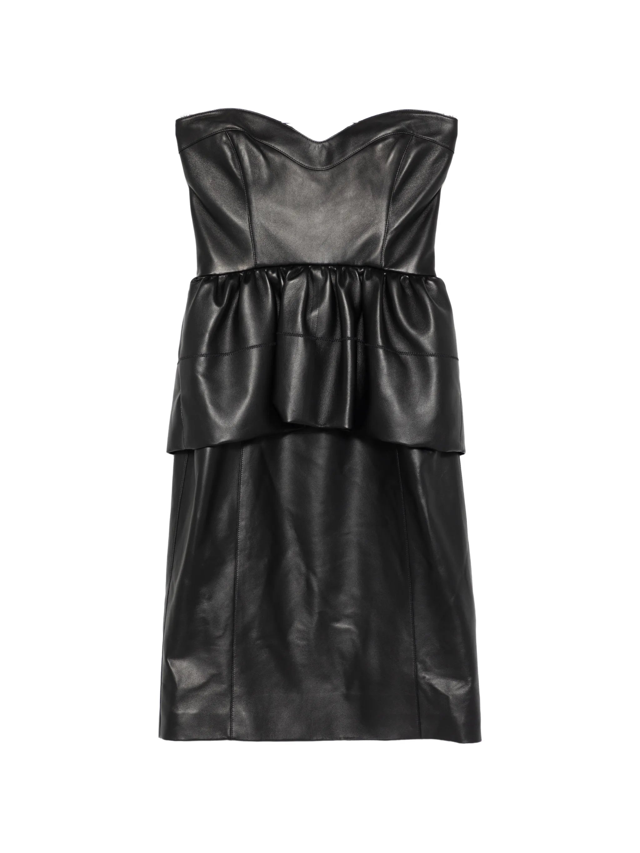 Fendi Fendi Strapless Peplum Midi Dress