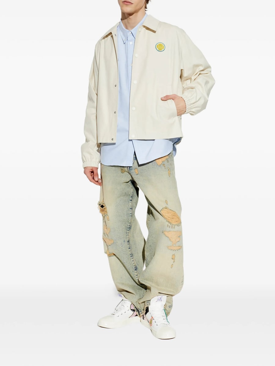 Kenzo Kenzo Distressed Bleached-effect Jeans, view 5
