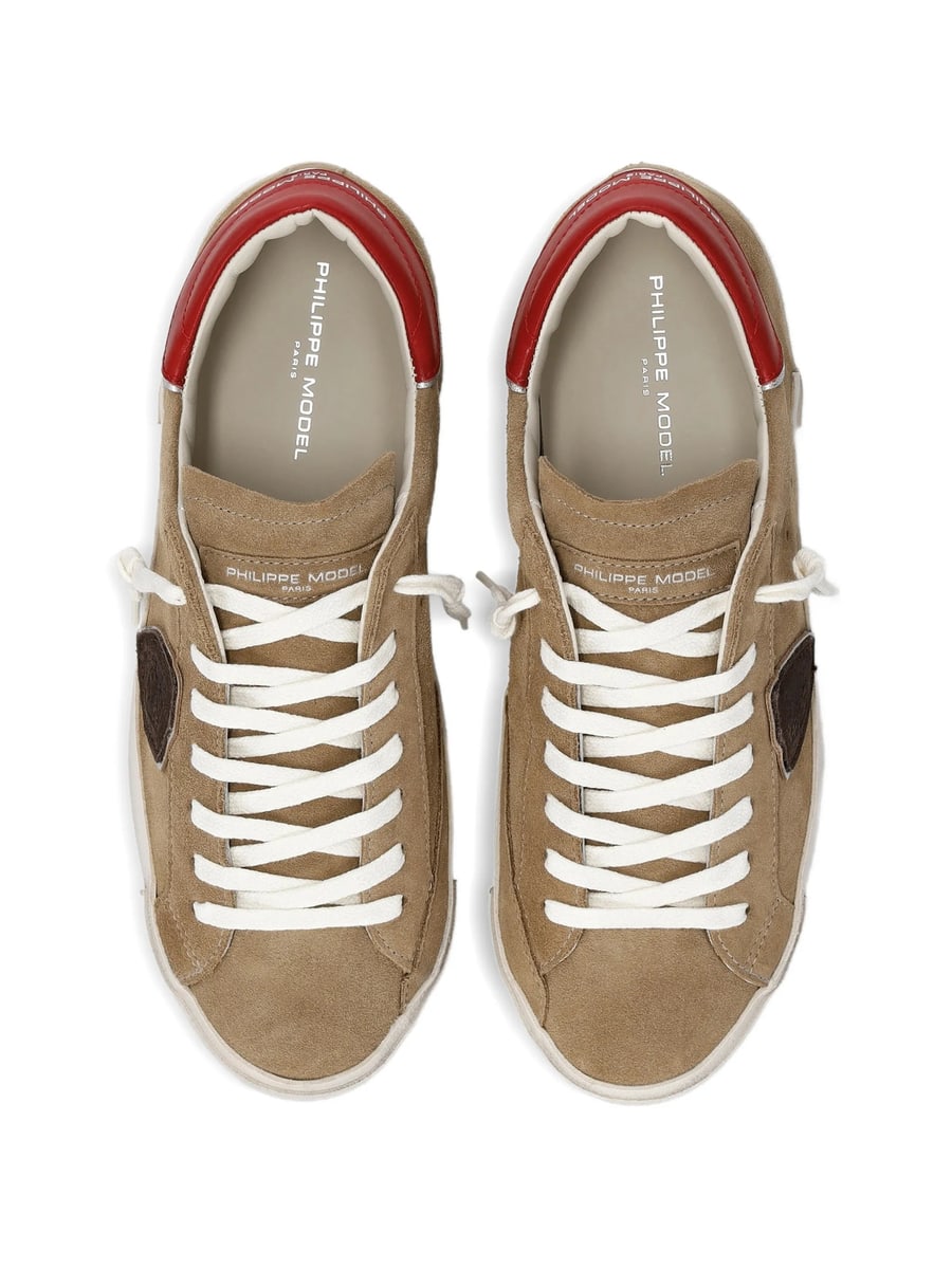 Philippe Model Philippe Model Prsx Logo Suede Sneakers, view 5