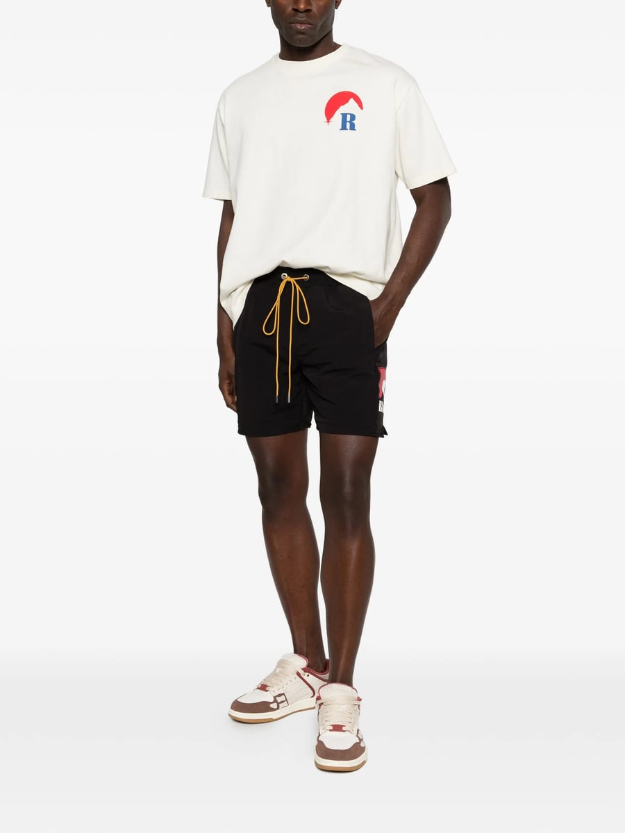 Rhude Rhude Logo-detail Shorts, view 3
