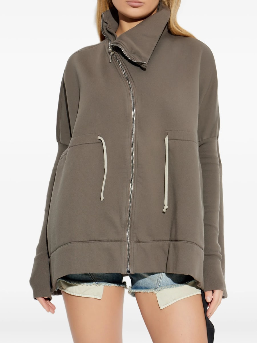 Rick Owens DRKSHDW Rick Owens Drkshdw Zip Cotton Sweater, view 2