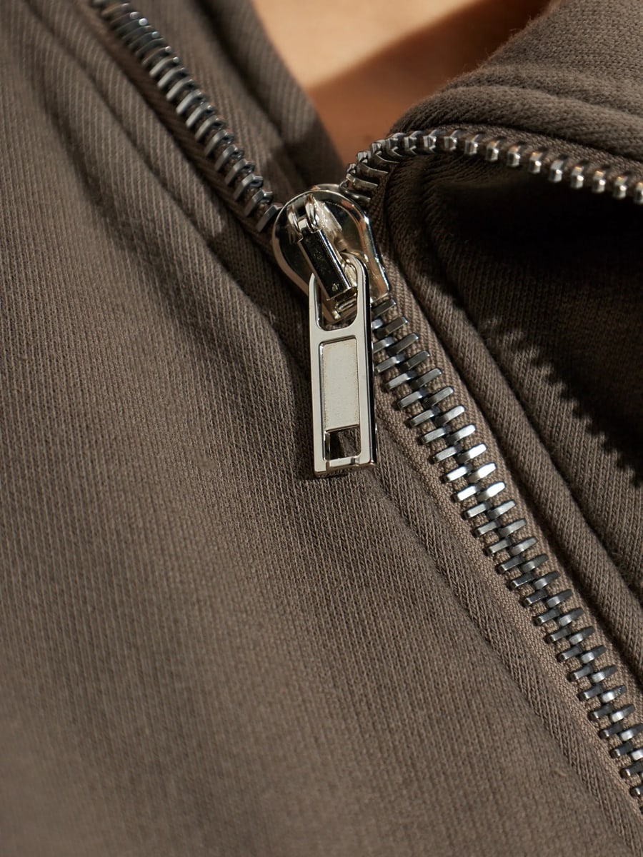 Rick Owens DRKSHDW Rick Owens Drkshdw Zip Cotton Sweater, view 3