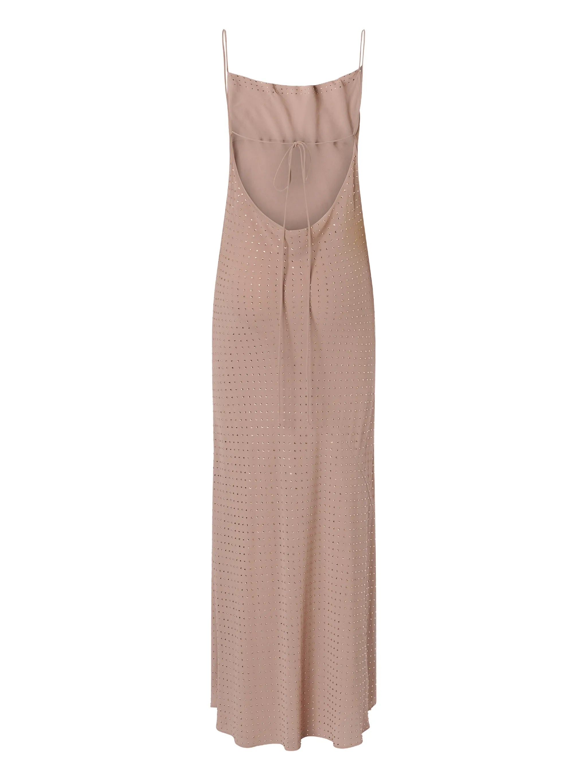 Pinko Pinko Long Slip Dress With Rhinestones, view 2