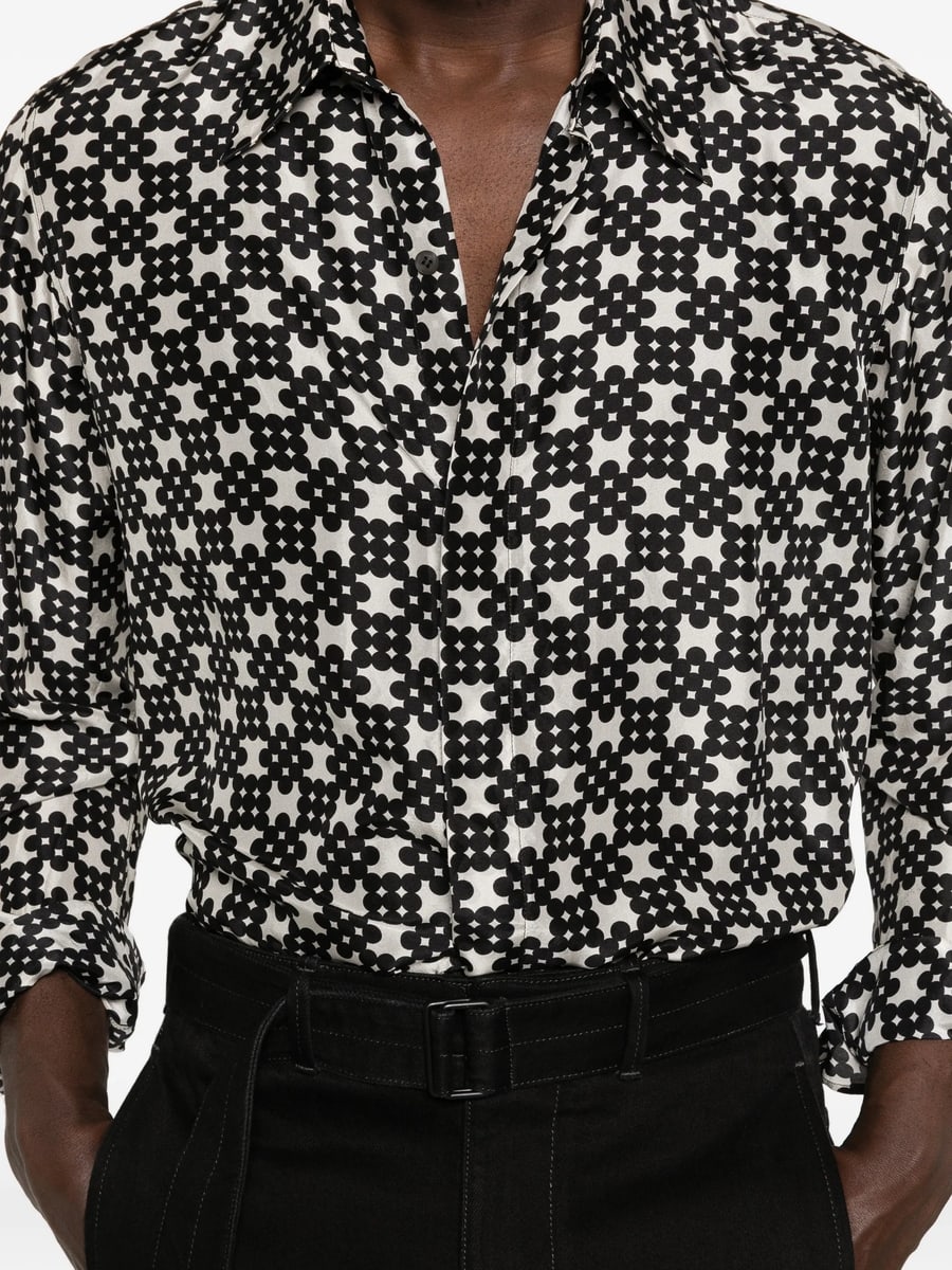 Dries Van Noten Dries Van Noten Patterned Long-sleeve Shirt, view 3