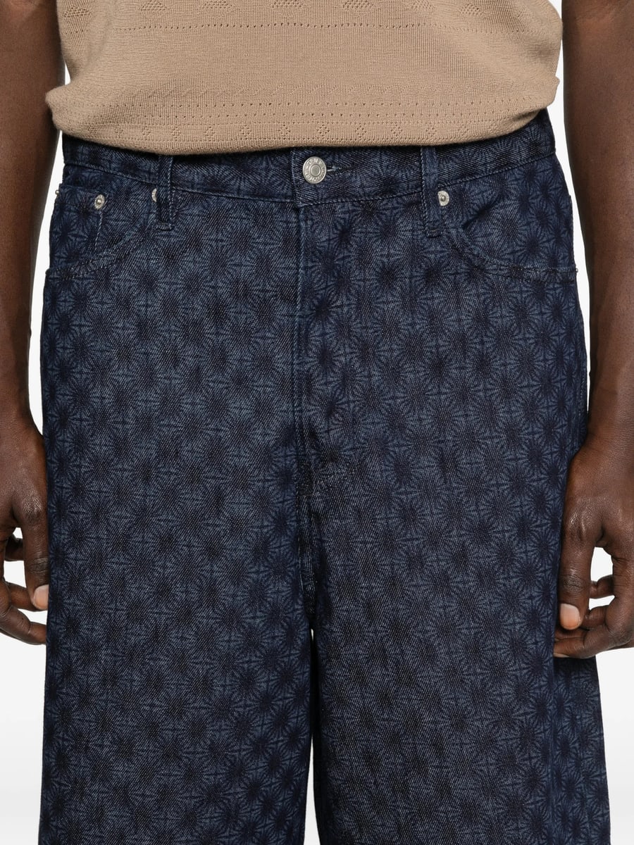 Dries Van Noten Dries Van Noten Patterned Denim Shorts, view 2