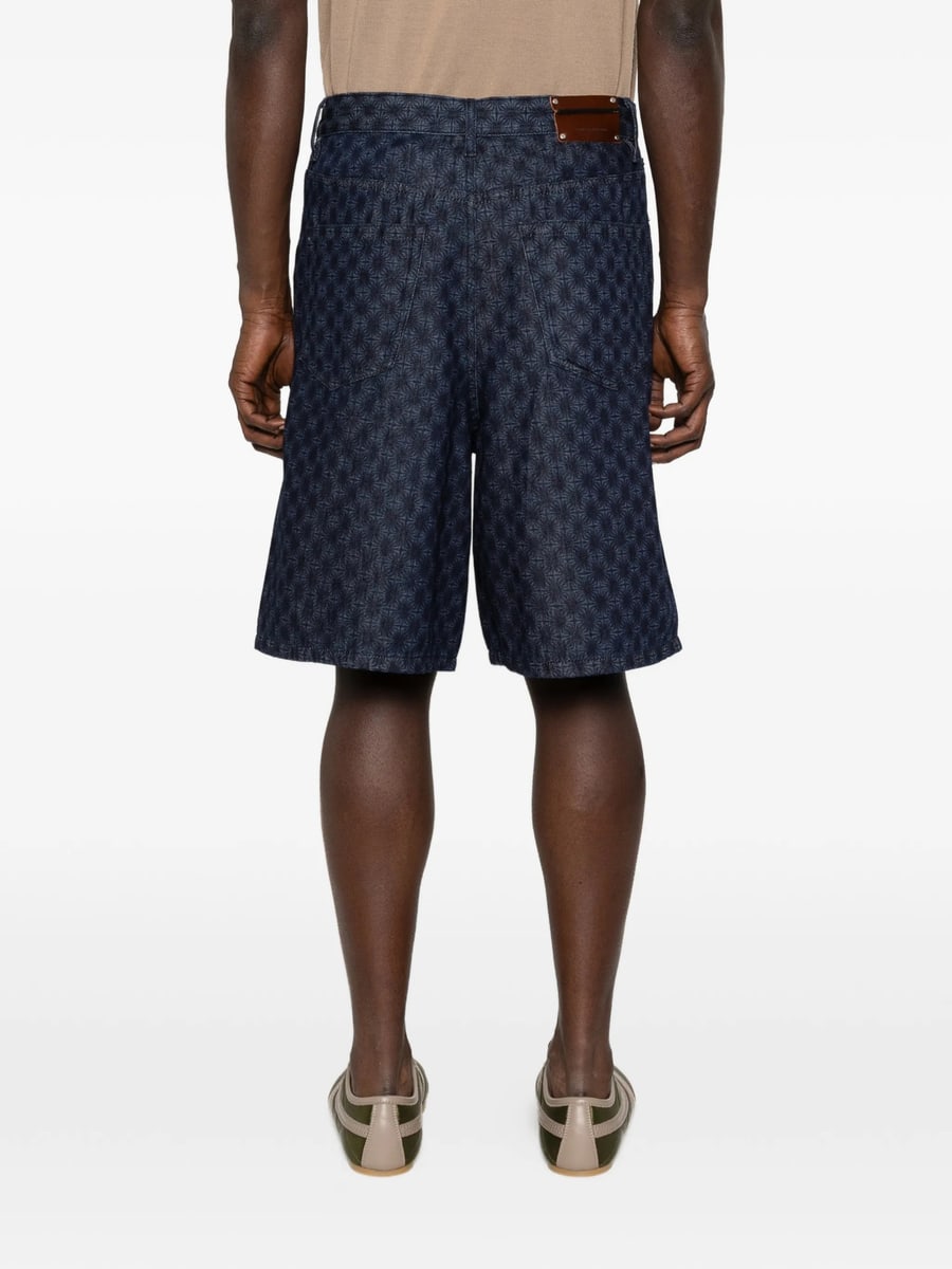Dries Van Noten Dries Van Noten Patterned Denim Shorts, view 3