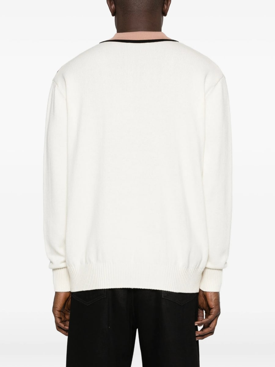 Dries Van Noten Dries Van Noten Argyle V-neck Sweater, view 5