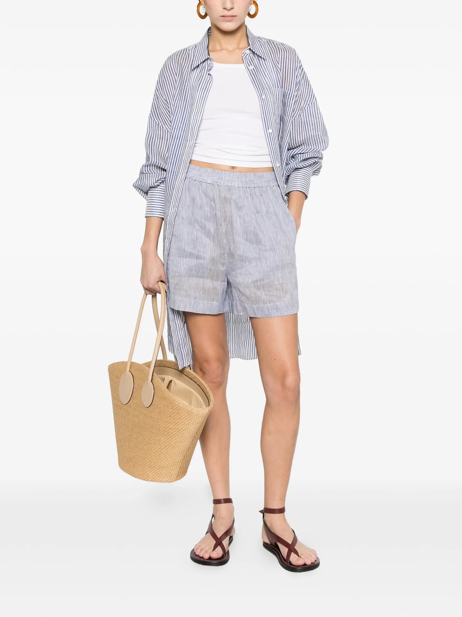 Brunello Cucinelli Brunello Cucinelli Striped Elasticated Shorts, view 2