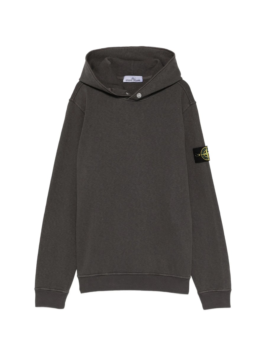 Stone Island Stone Island Old  Effect Button Hoodie
