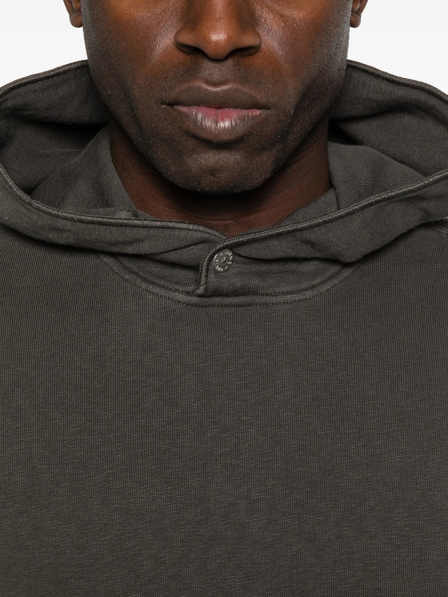Stone Island Stone Island Old  Effect Button Hoodie, view 2