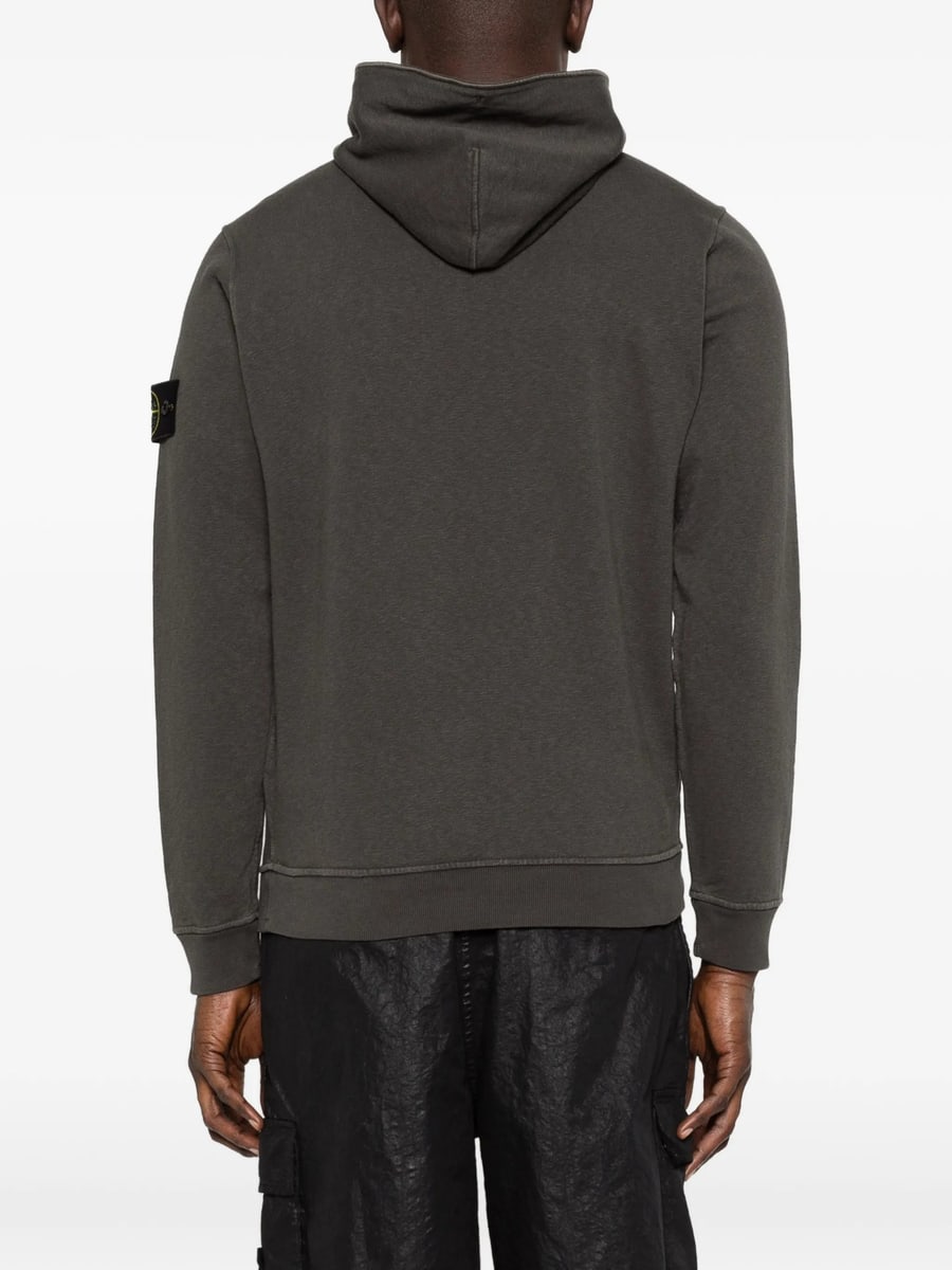 Stone Island Stone Island Old  Effect Button Hoodie, view 5