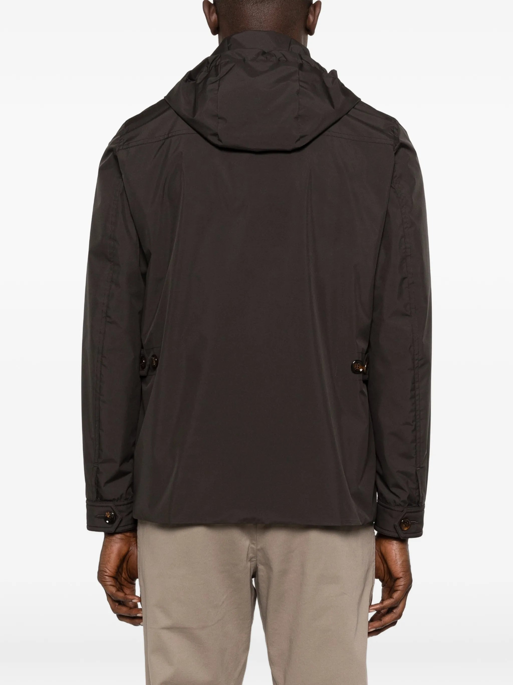 Moorer Moorer Button Hooded Jacket, view 2