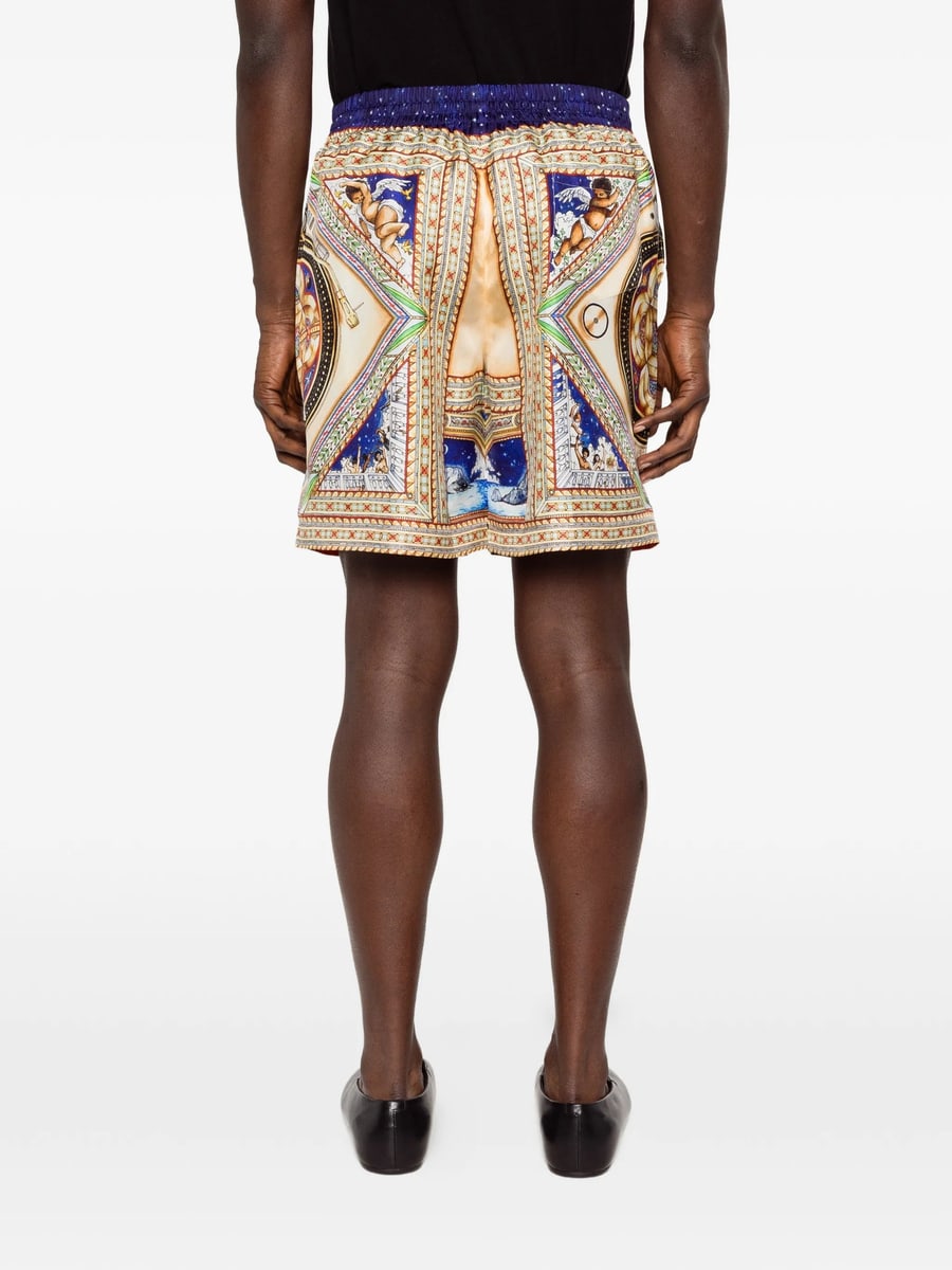 Casablanca Casablanca Print Drawstring Shorts, view 4
