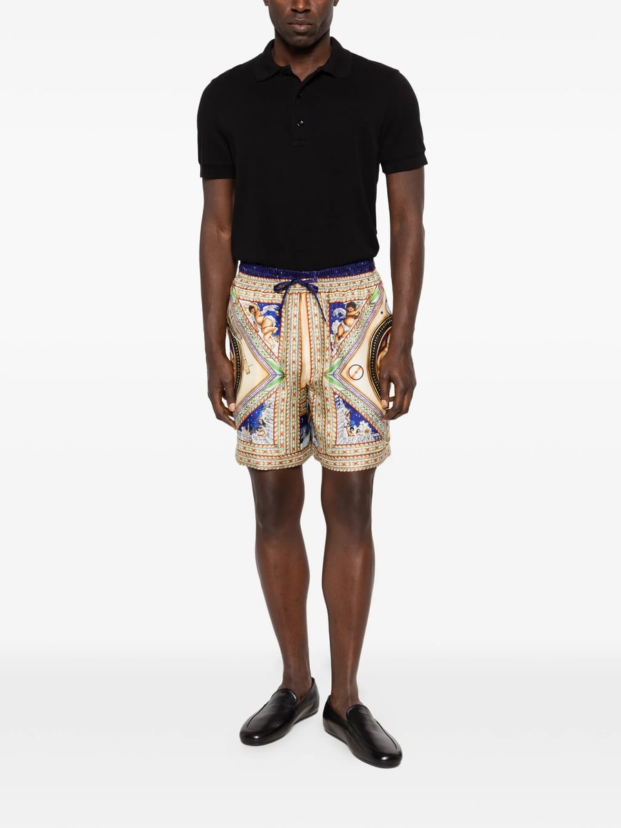 Casablanca Casablanca Print Drawstring Shorts, view 5