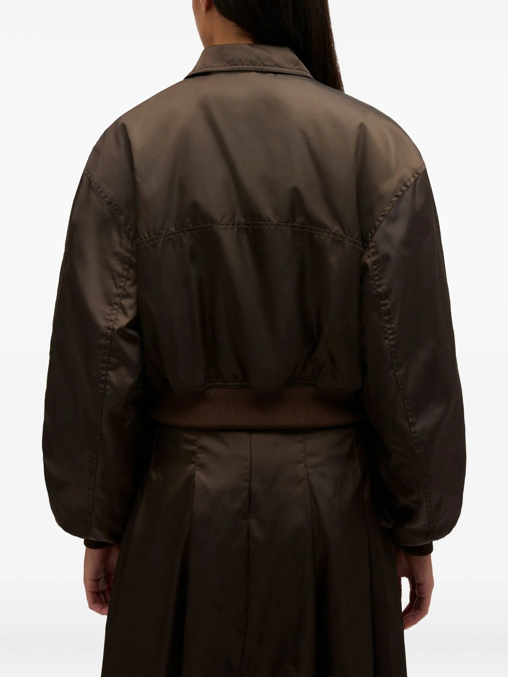 Ganni Ganni Ruffled-detail Bomber Jacket, view 2