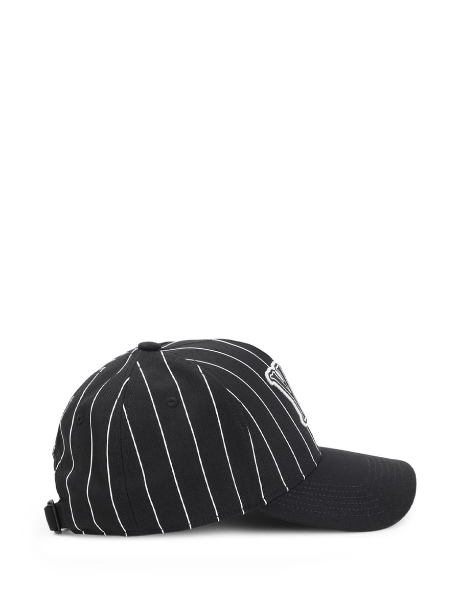 Y-3 Y-3 Logo-appliqué Pinstriped Cap, view 3