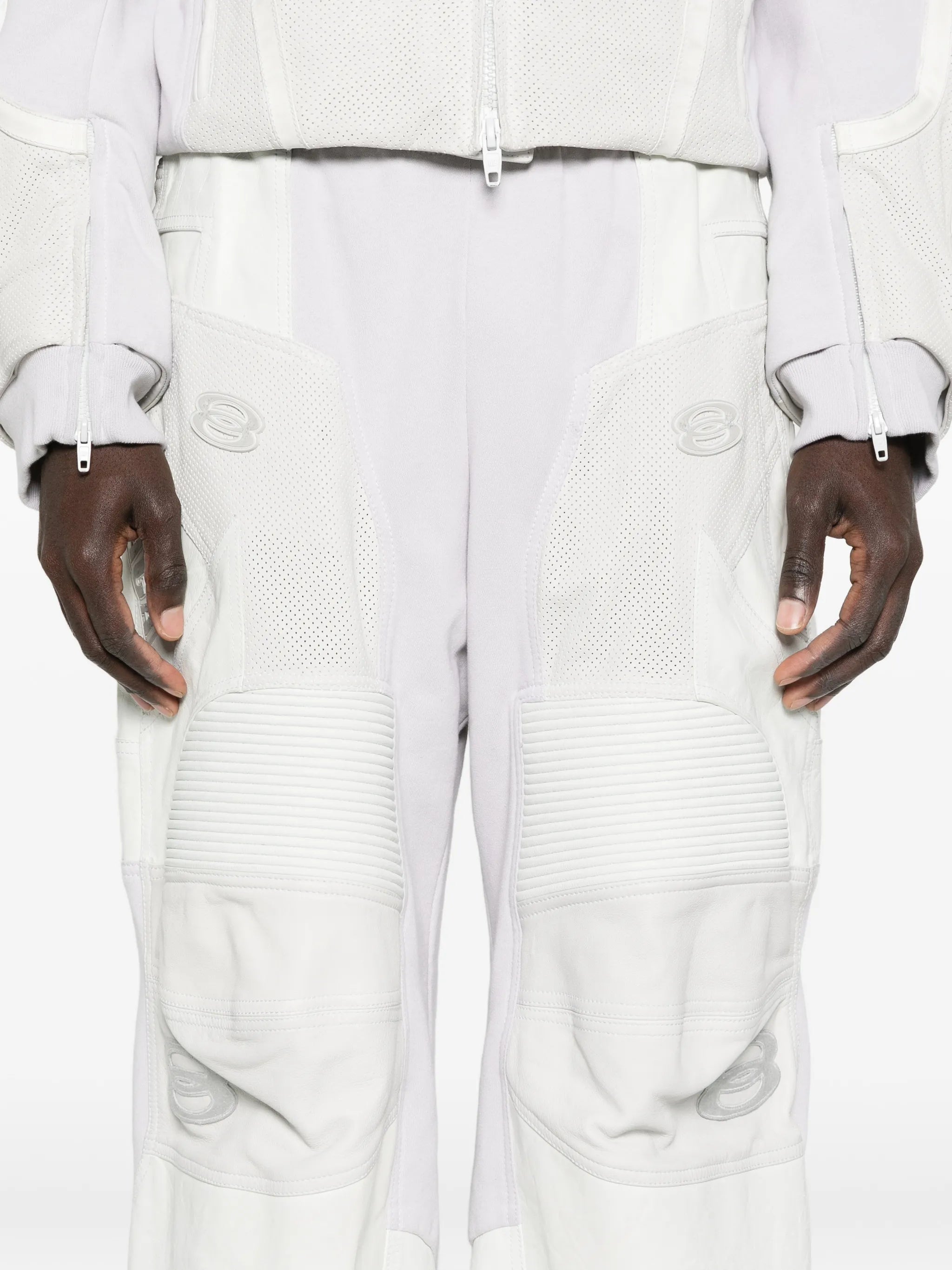 Balenciaga Balenciaga Leather Track Pants, view 2