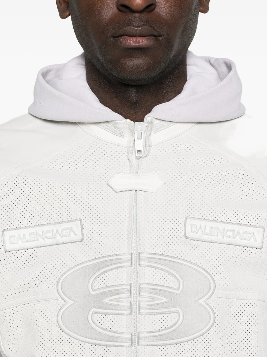 Balenciaga Balenciaga Hooded Leather Jacket, view 2