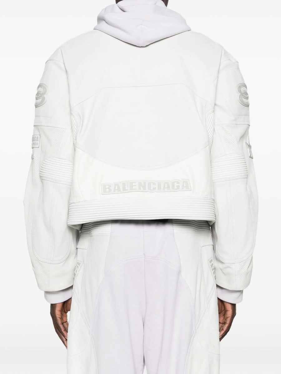 Balenciaga Balenciaga Hooded Leather Jacket, view 3
