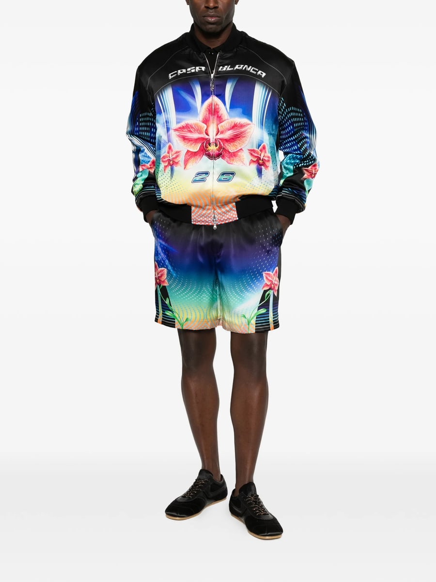 Casablanca Casablanca Floral-print Drawstring Shorts, view 2