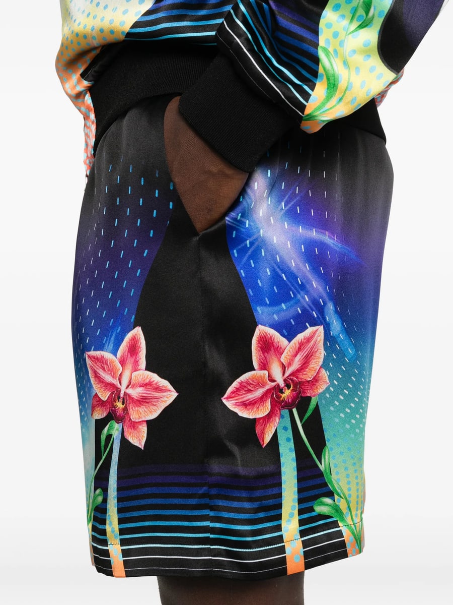 Casablanca Casablanca Floral-print Drawstring Shorts, view 3