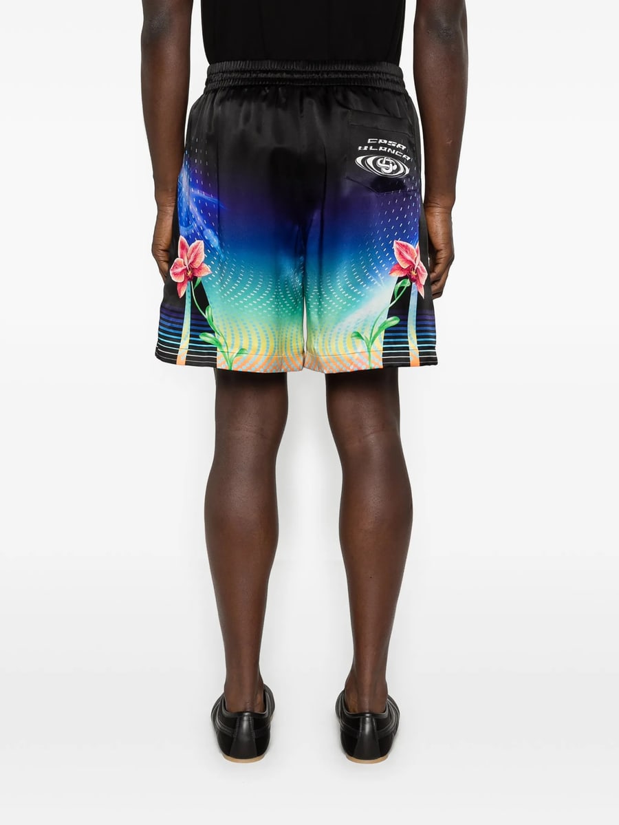 Casablanca Casablanca Floral-print Drawstring Shorts, view 4