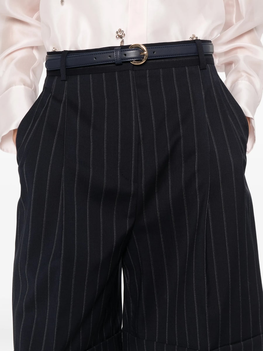 Max Mara Studio Max Mara Studio Mstere Pinstripe Shorts, view 4