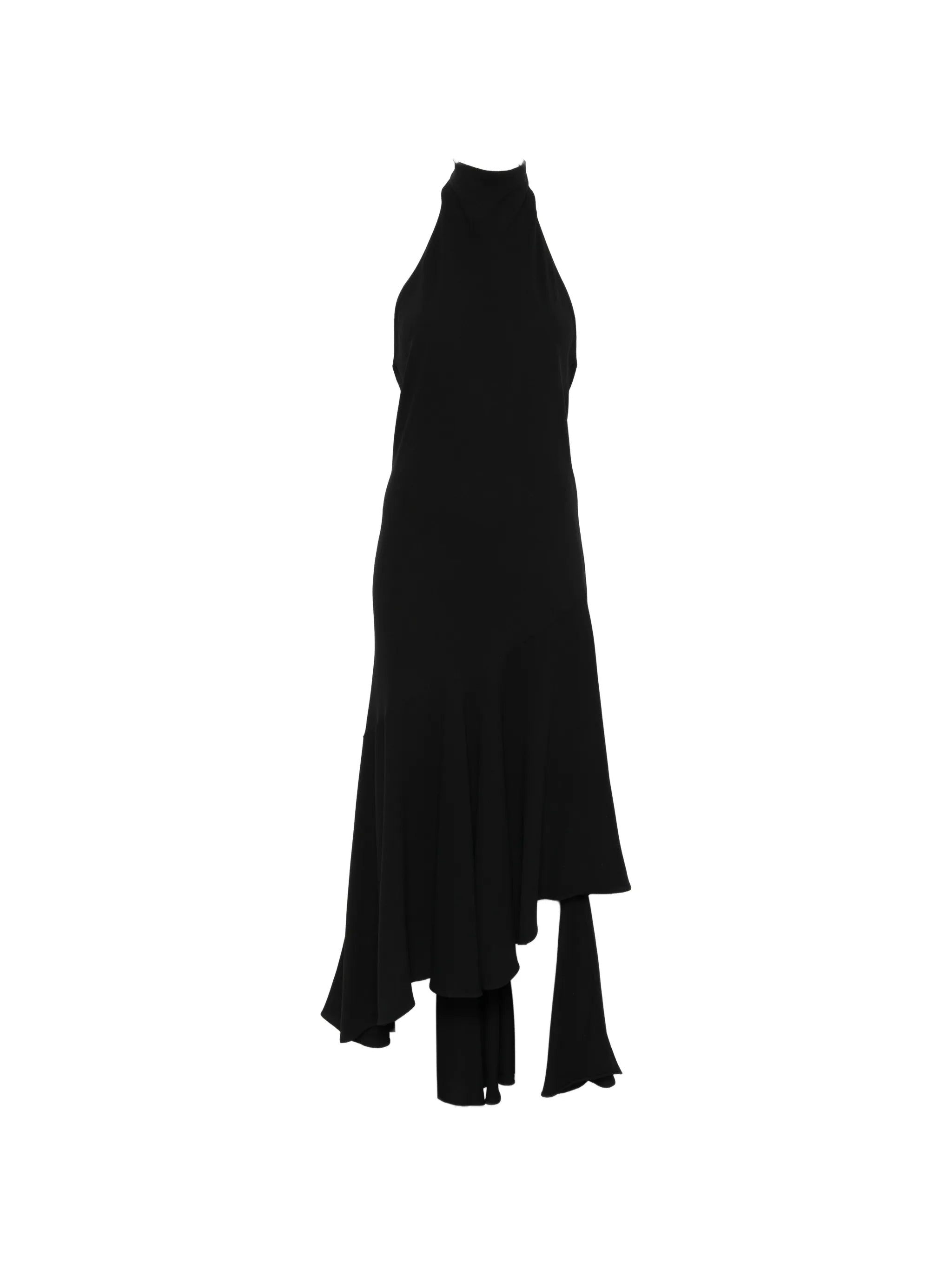 Alaïa Alaïa Halterneck Asymmetric Midi Dress
