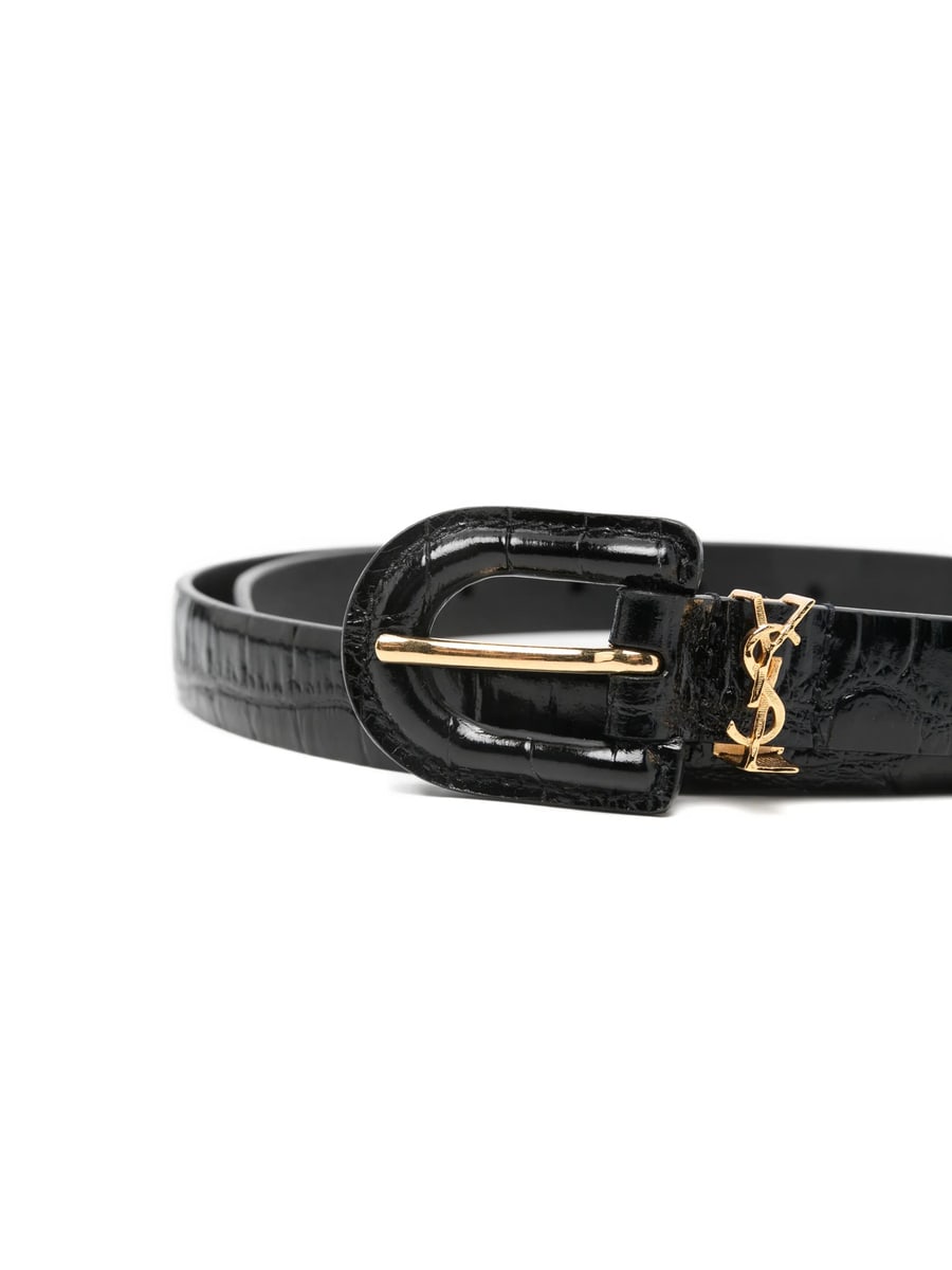 Saint Laurent Saint Laurent Signature Buckle Belt, view 2