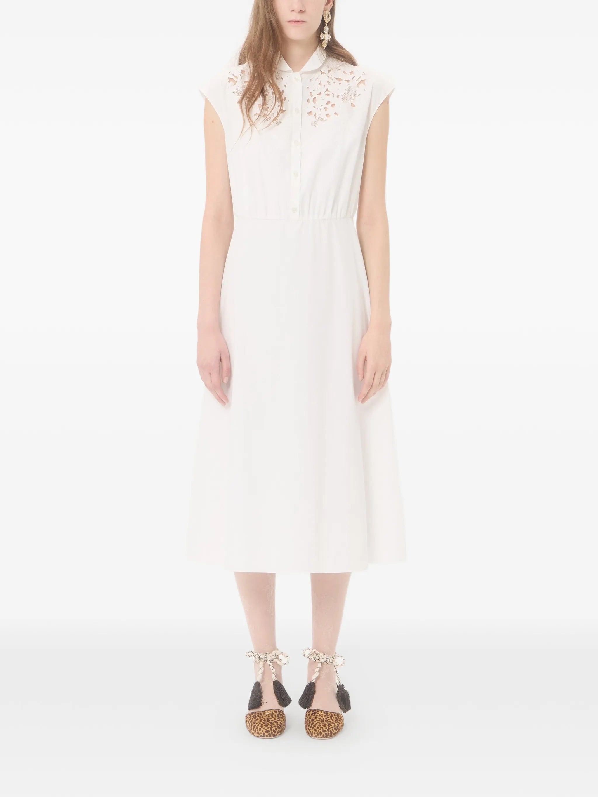 Valentino Valentino Embroidered-details Midi Dress, view 2