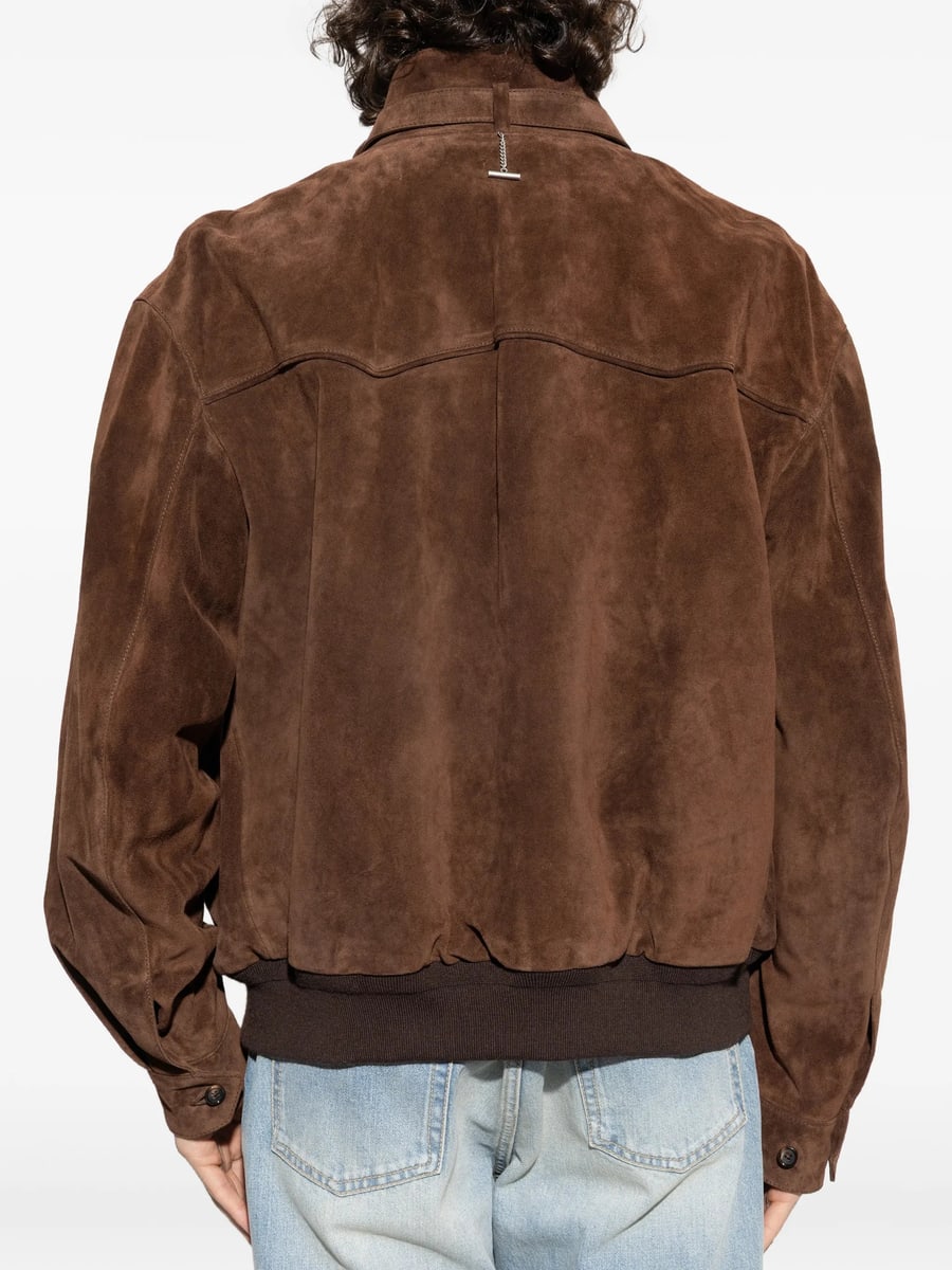 Alexander McQueen Alexander Mcqueen Zip-up Suede Jacket, view 4
