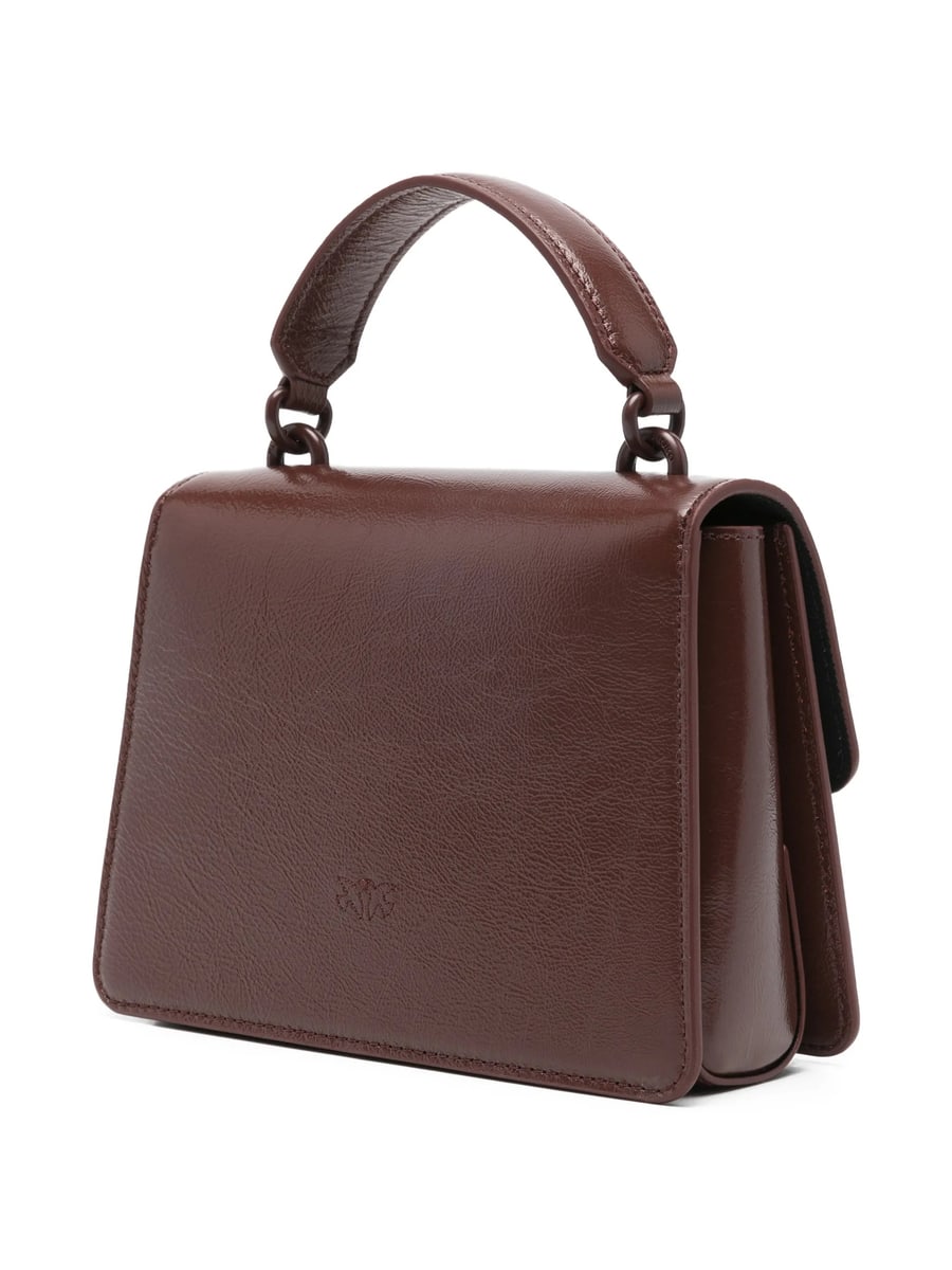 Pinko Pinko Mini Love Bag One Top Handle Light Small Handbag In Shiny Leather, view 5