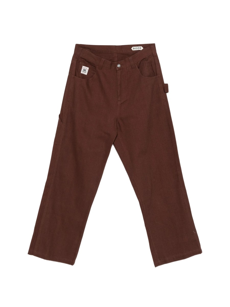 Bode Bode Logo-pacth Trousers