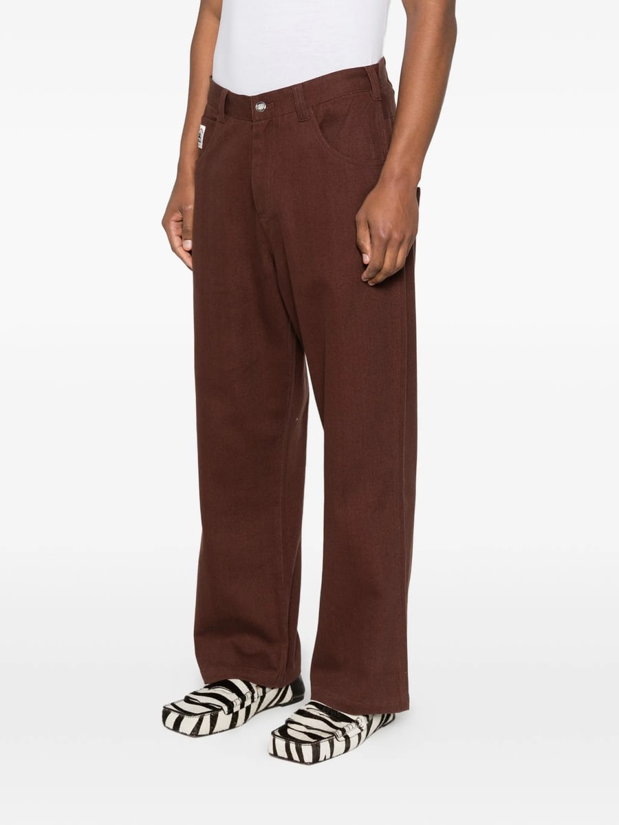 Bode Bode Logo-pacth Trousers, view 3
