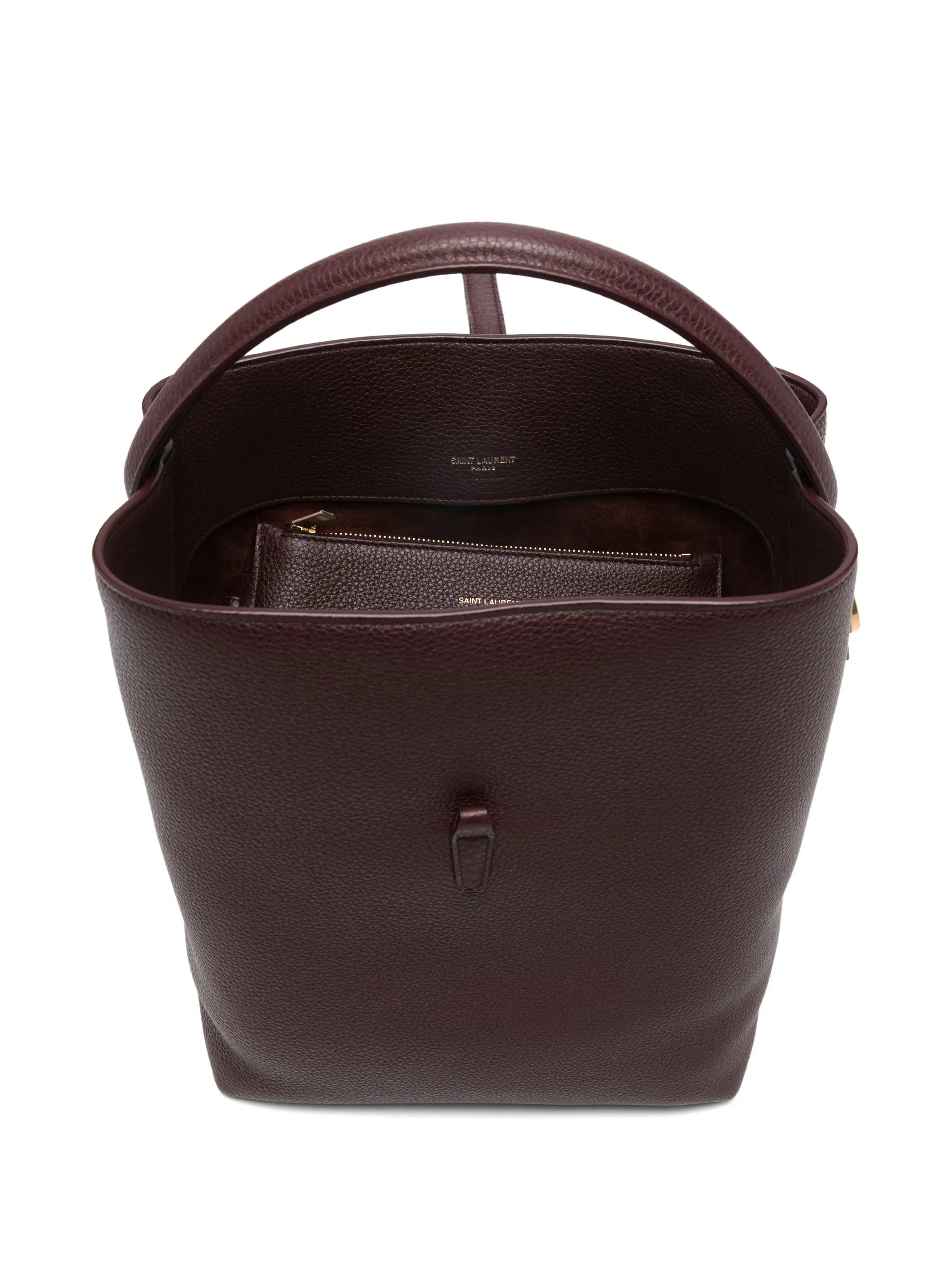 Saint Laurent Saint Laurent Supple Le 37 Logo-hardware Bucket Bag, view 2