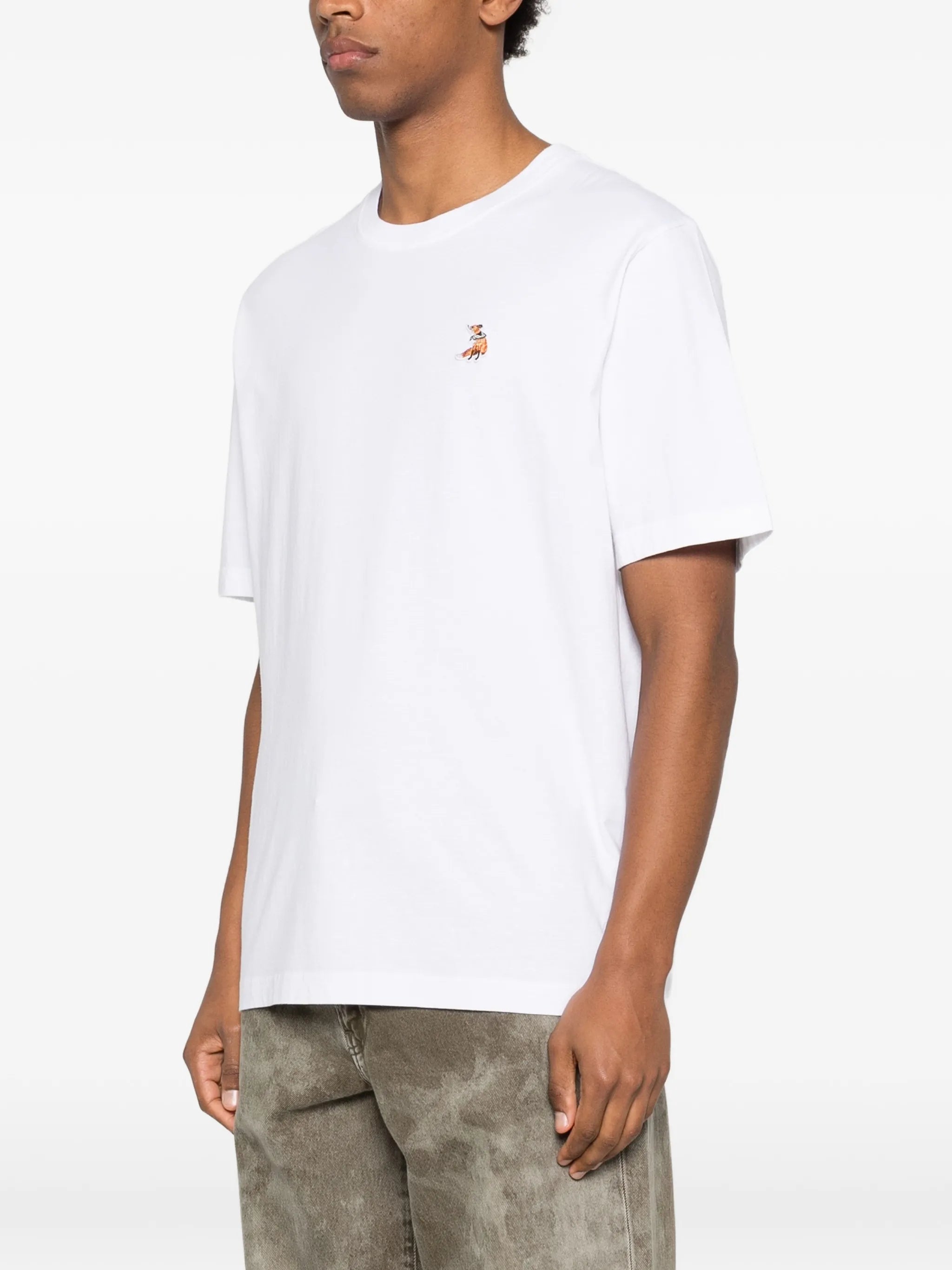 Maison Kitsuné Maison Kitsuné Embroidered T-shirt, view 2