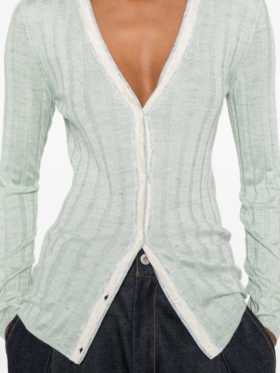 Prada Prada Ribbed Cardigan, view 5