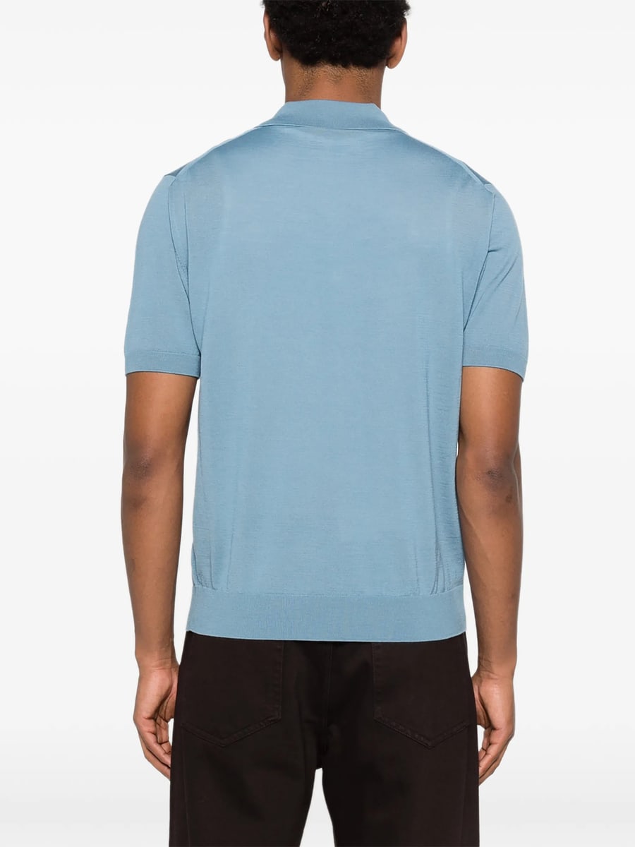 Prada Prada Superfine Wool Polo Shirt, view 5