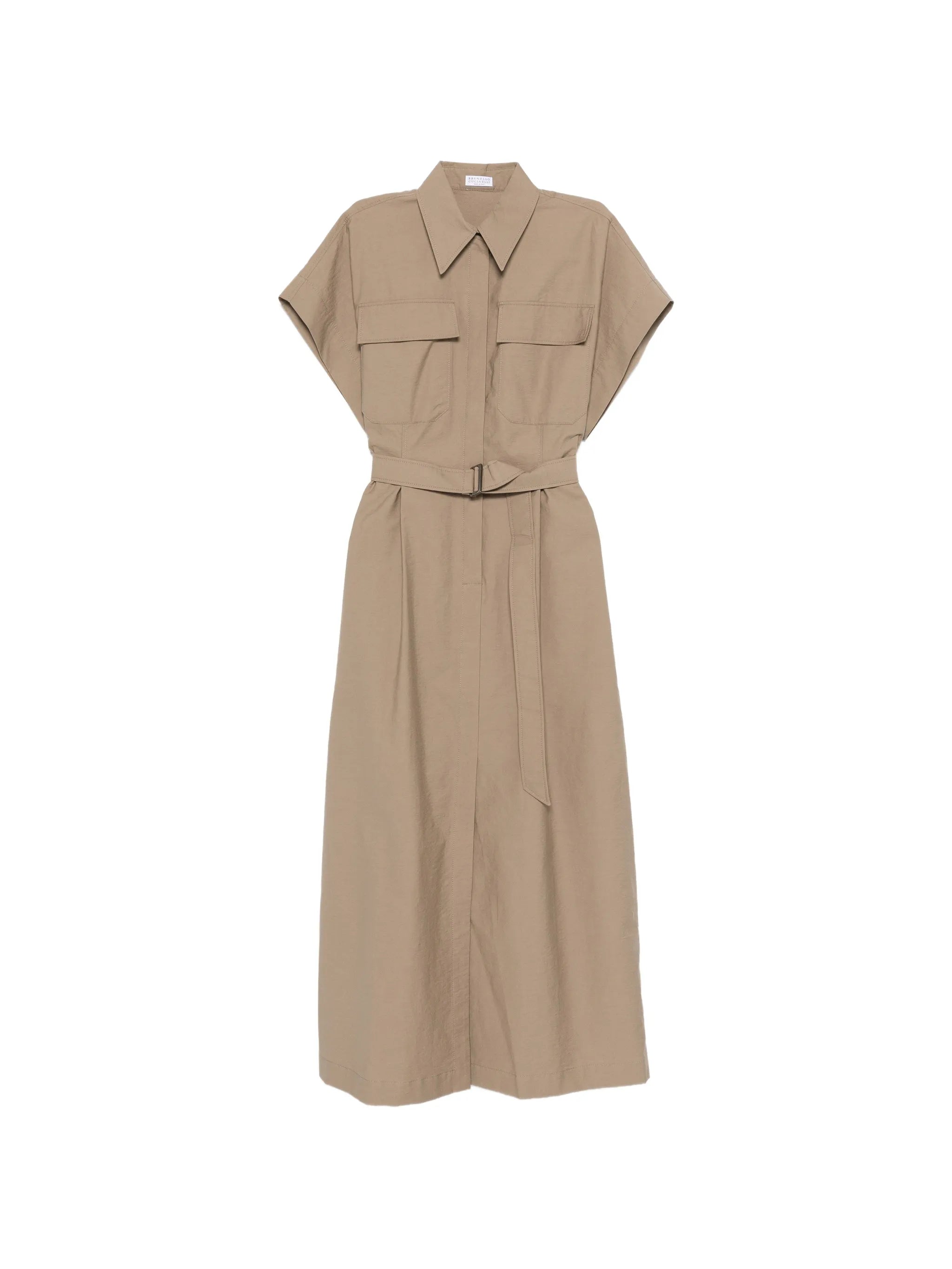 Brunello Cucinelli Brunello Cucinelli Pocket Belted Midi Dress