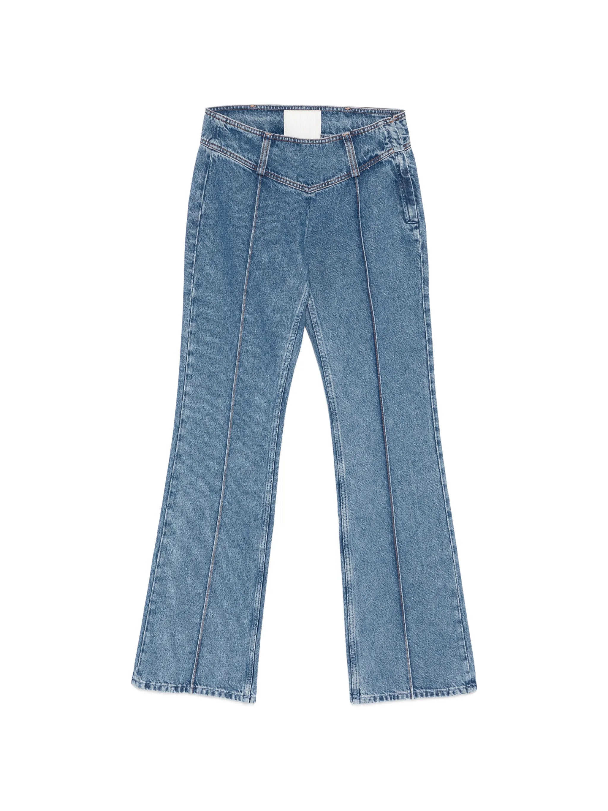 Mother Mother SNACKS! The Pin Up Takeout Heel Seam-detail Jeans