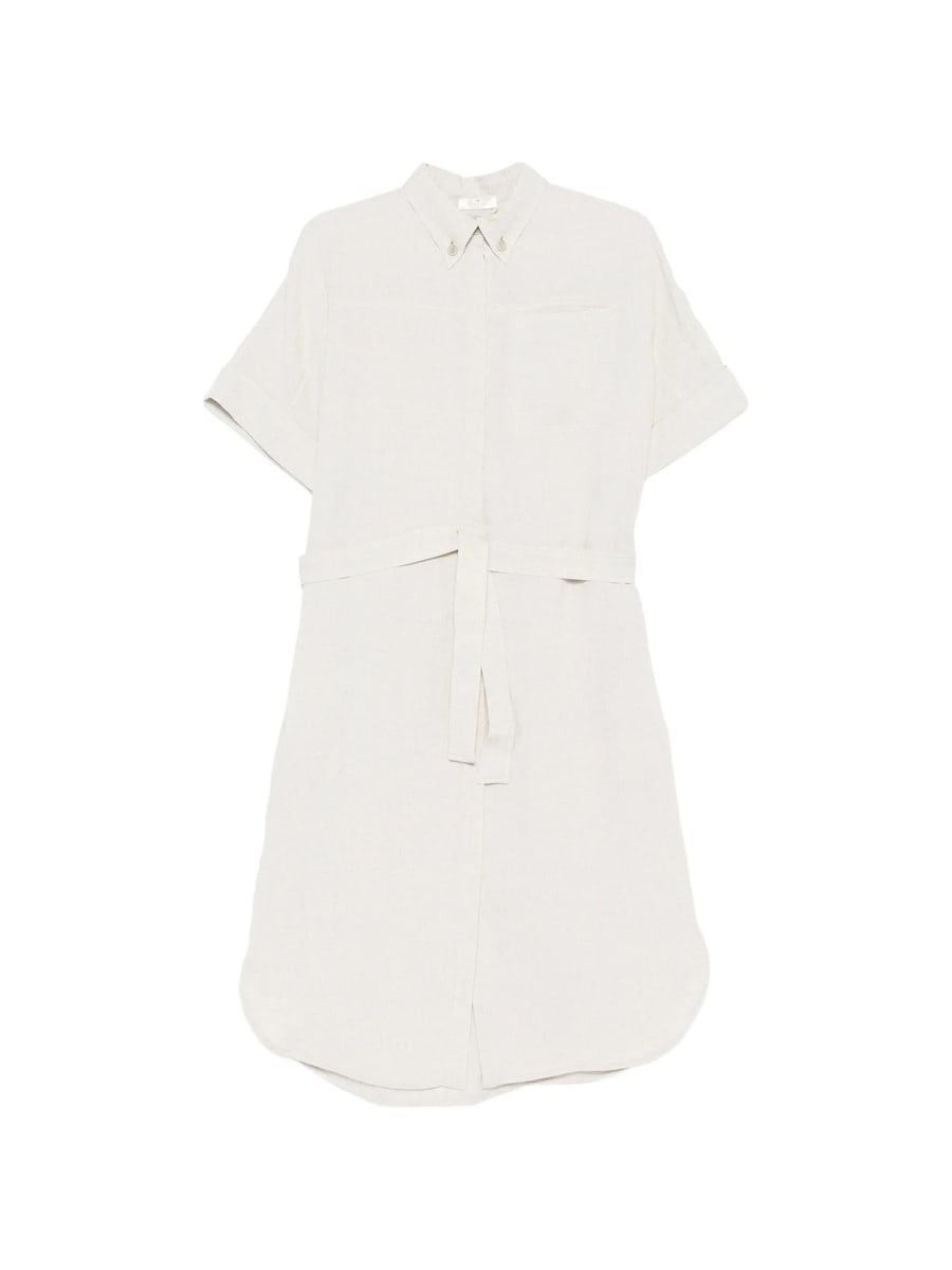 Panicale Panicale Belted Shirt Midi Dress