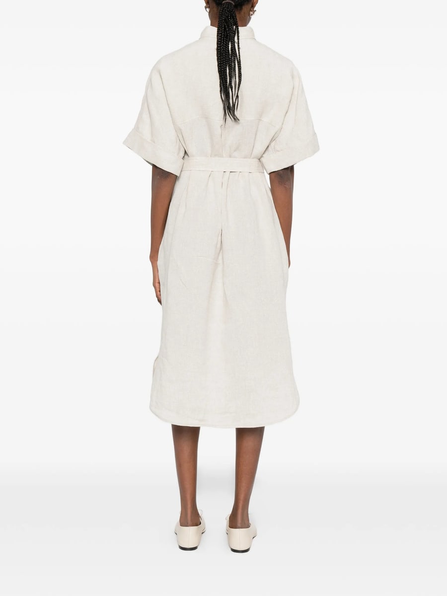 Panicale Panicale Belted Shirt Midi Dress, view 2