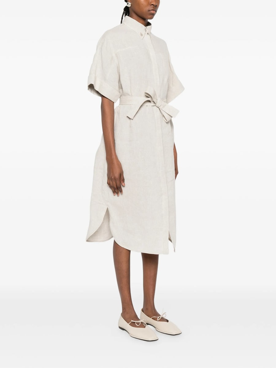 Panicale Panicale Belted Shirt Midi Dress, view 4