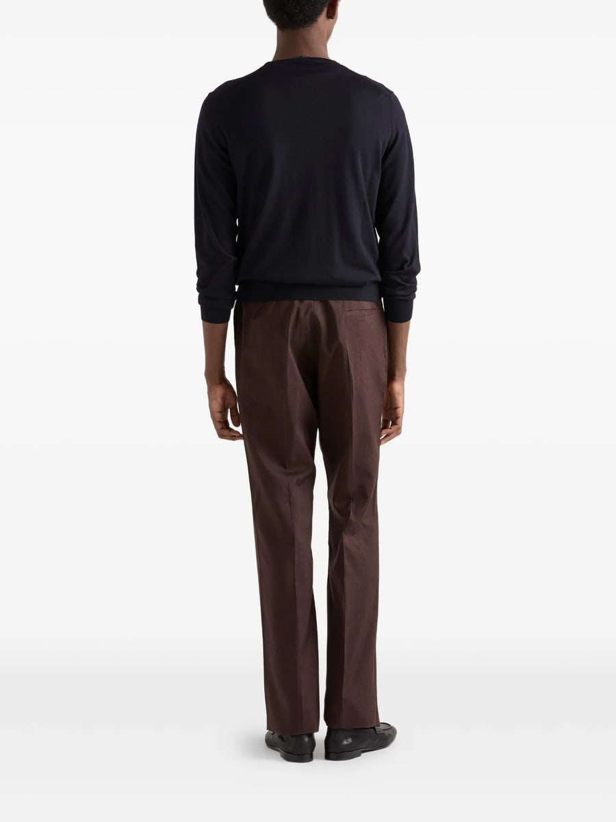 Prada Prada Superfine Wool Crew-neck Sweater, view 2