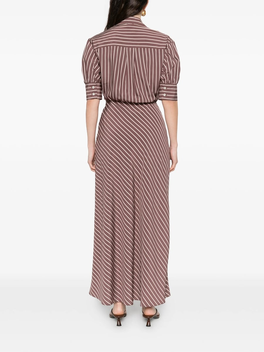 Pinko Pinko Long Wrap Dress With Striped Pattern, view 5