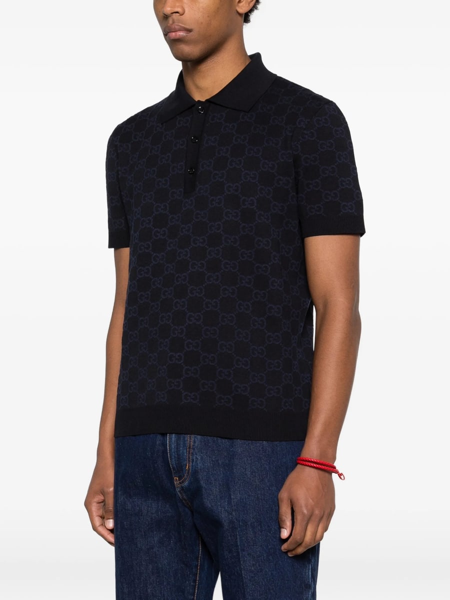 Gucci Gucci GG-patterned Polo Shirt, view 3