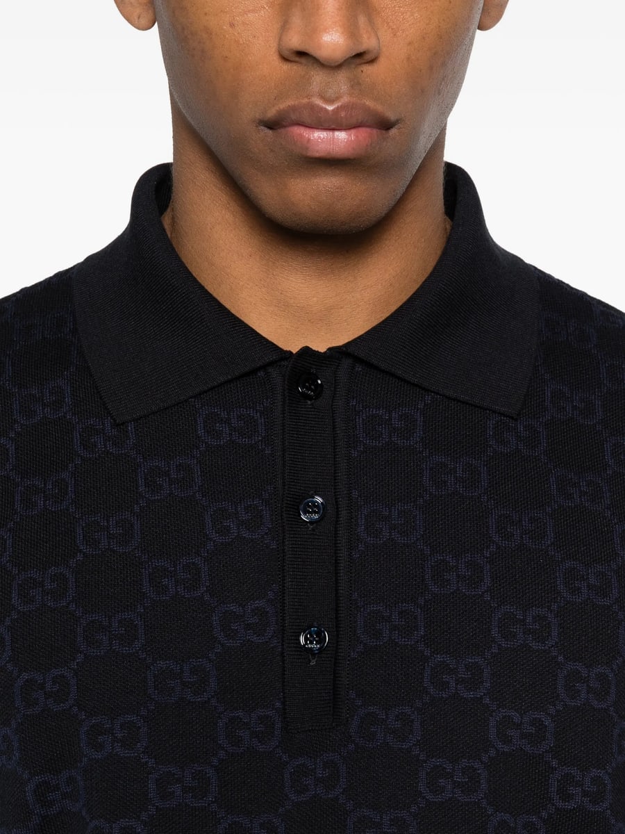 Gucci Gucci GG-patterned Polo Shirt, view 4