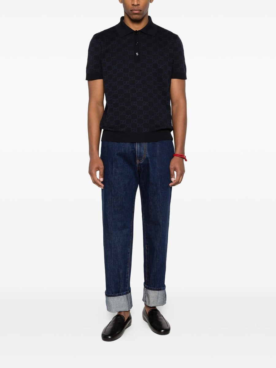 Gucci Gucci GG-patterned Polo Shirt, view 5