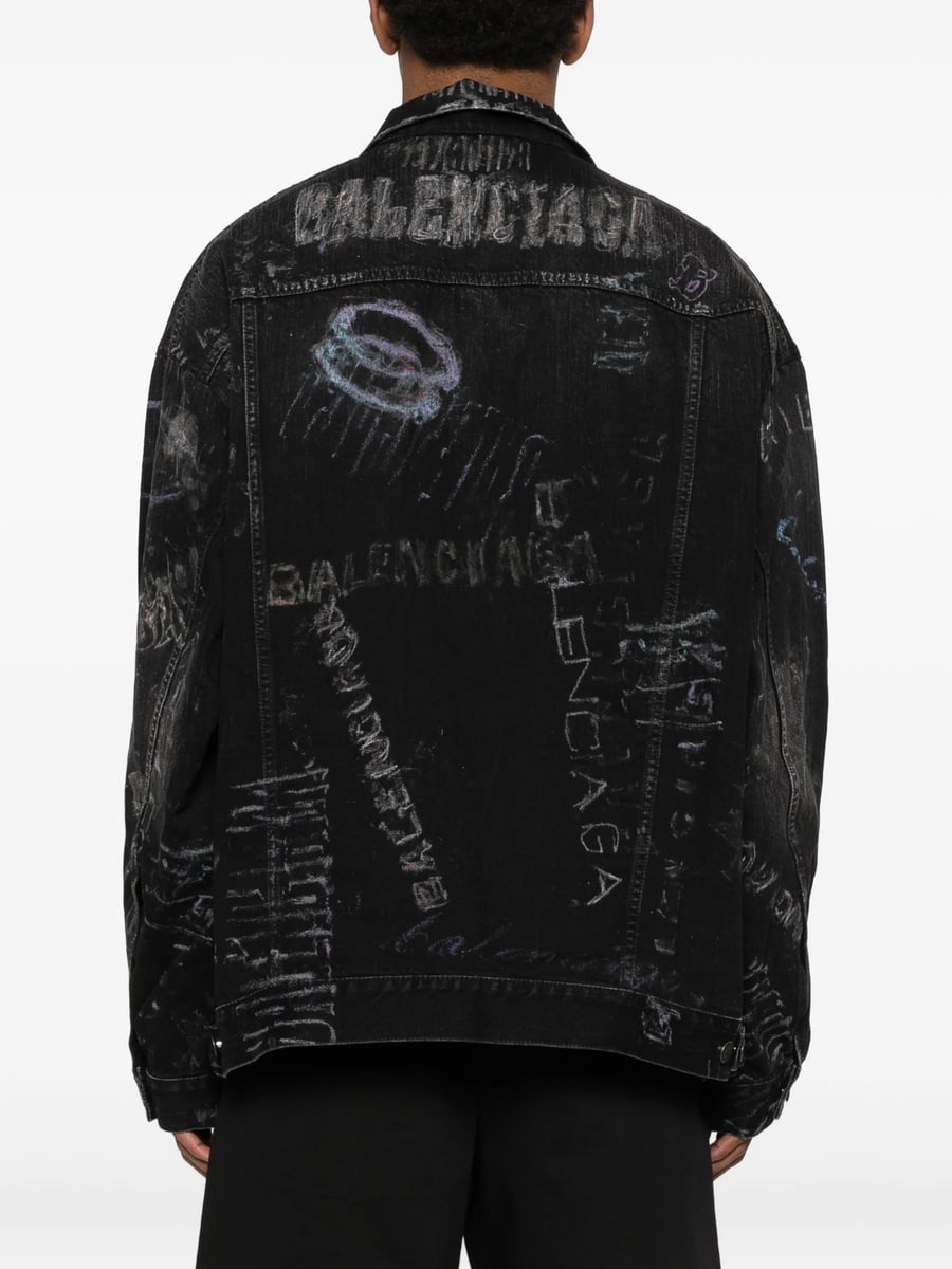 Balenciaga Balenciaga Graphic-print Jacket, view 5