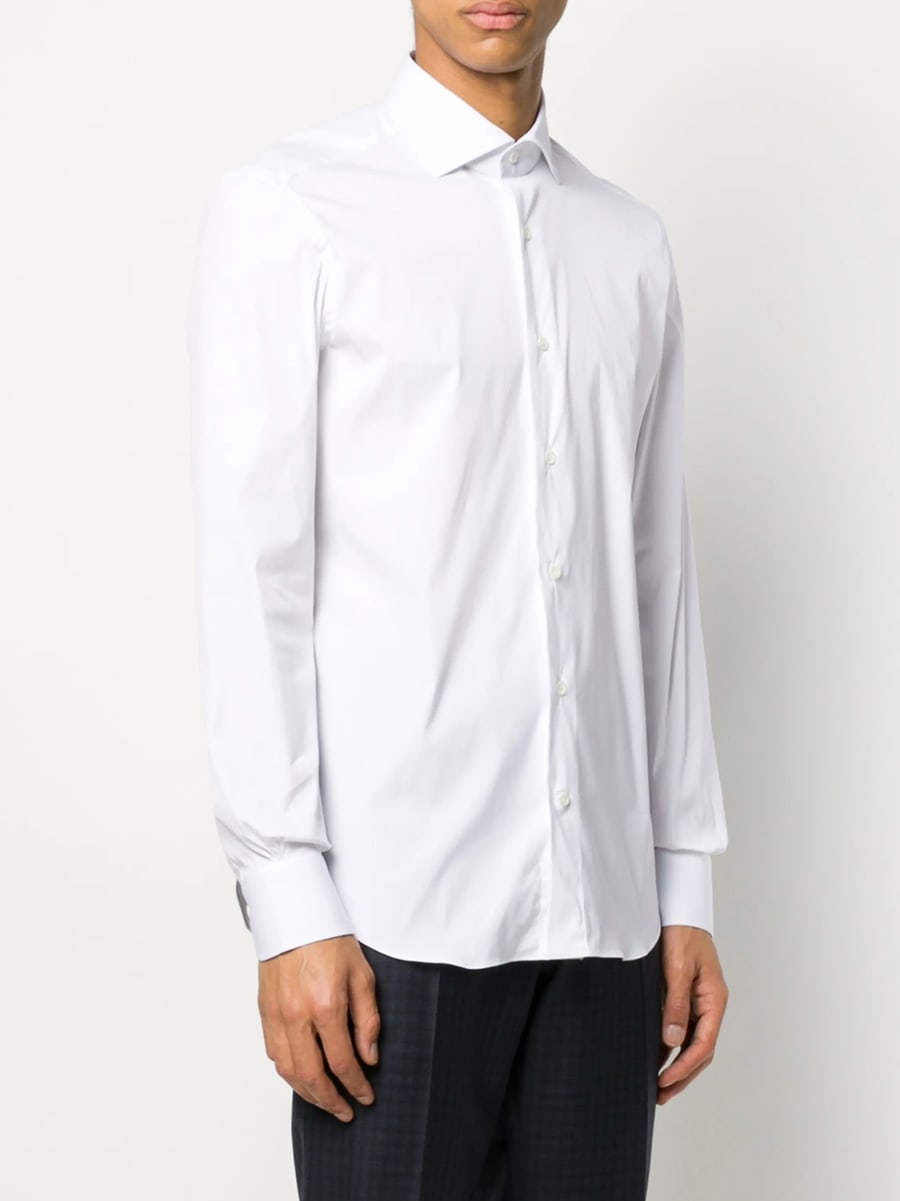 Mazzarelli Mazzarelli Plain Buttoned Shirt, view 4